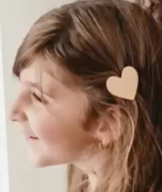 Par Clips Corazones Acrílicos