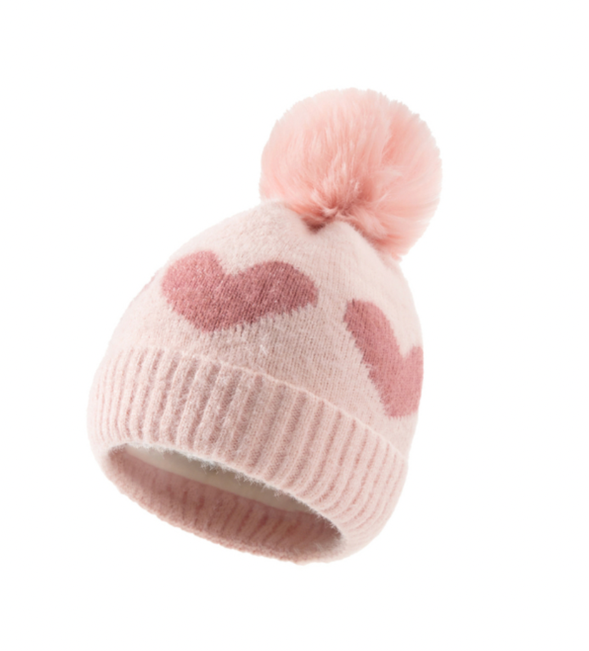 Gorro Niña Corazones 1-3 Años
