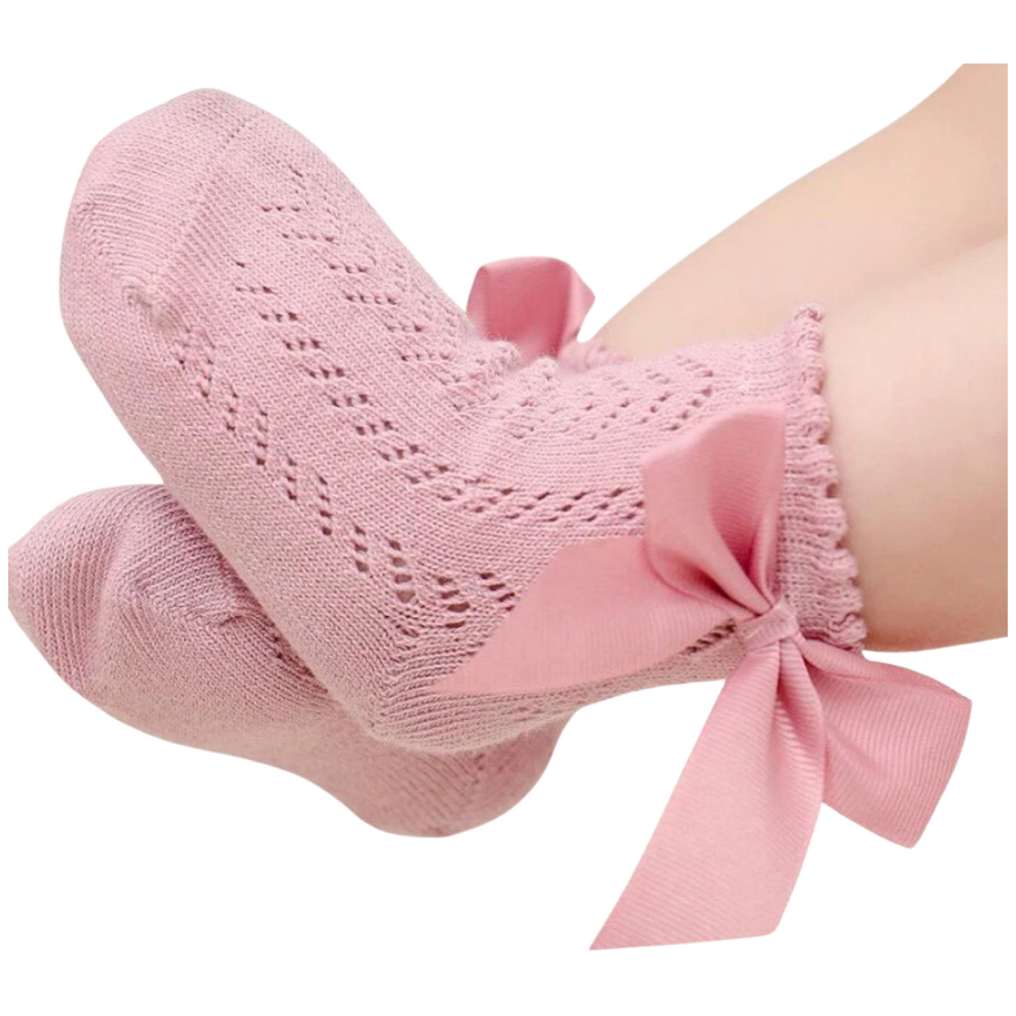 Medias Tobillera Niña con Moño