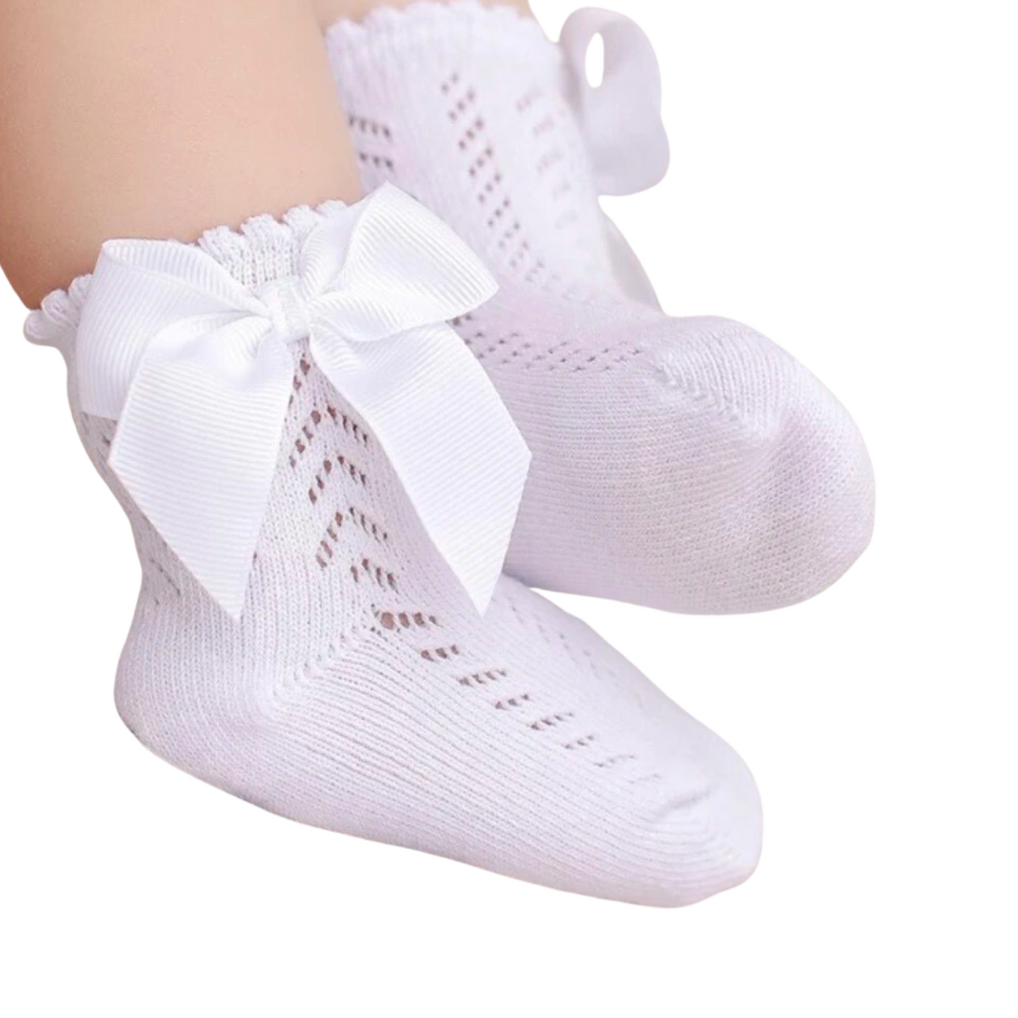 Medias Tobillera Niña con Moño