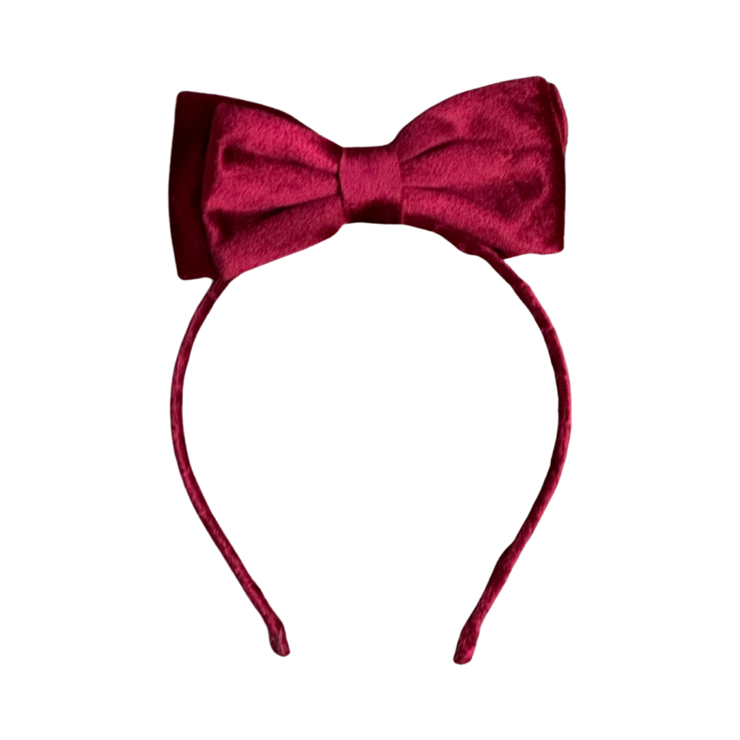 Balaca Velvet Moño Parado