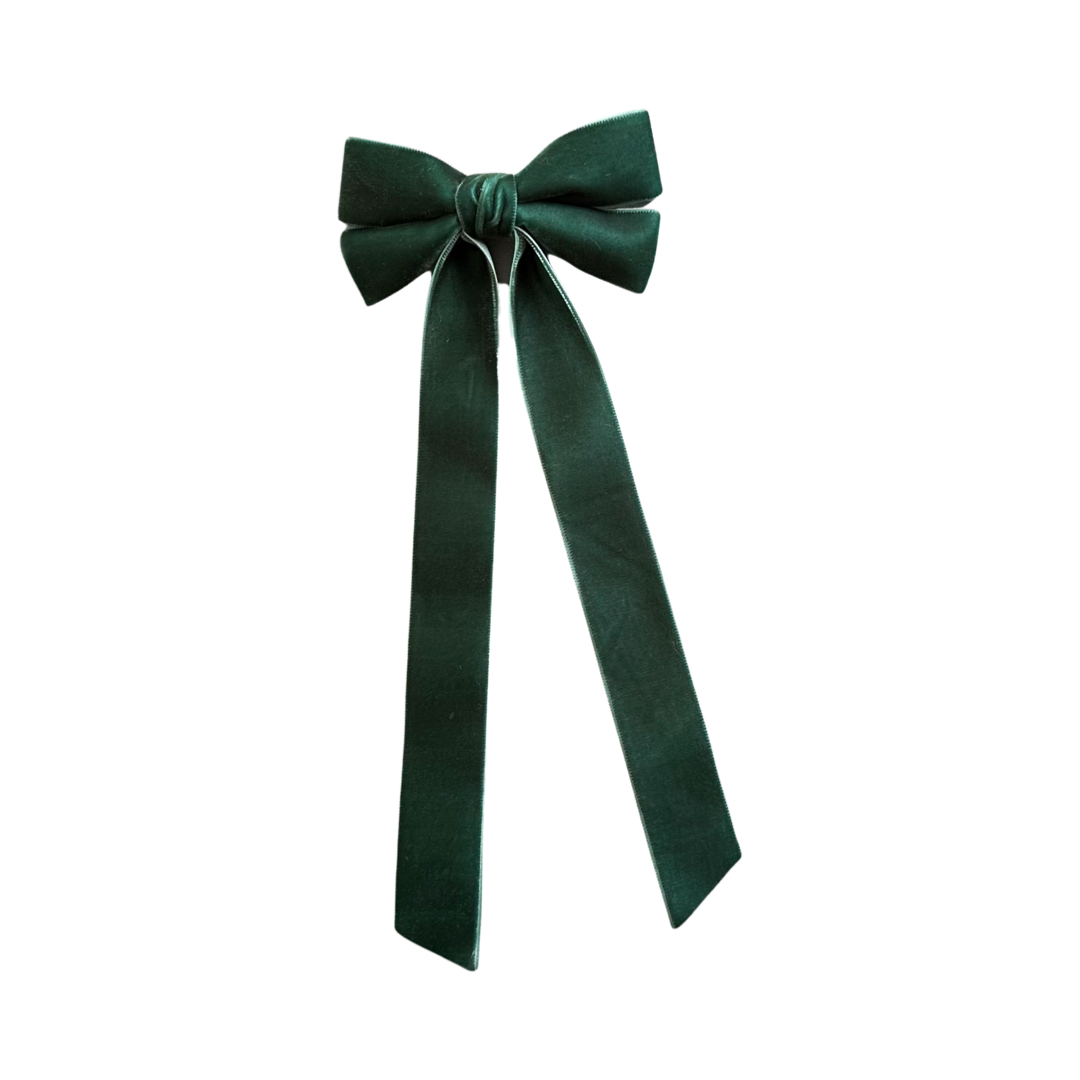 Clip Moño Velvet Tiras Largas