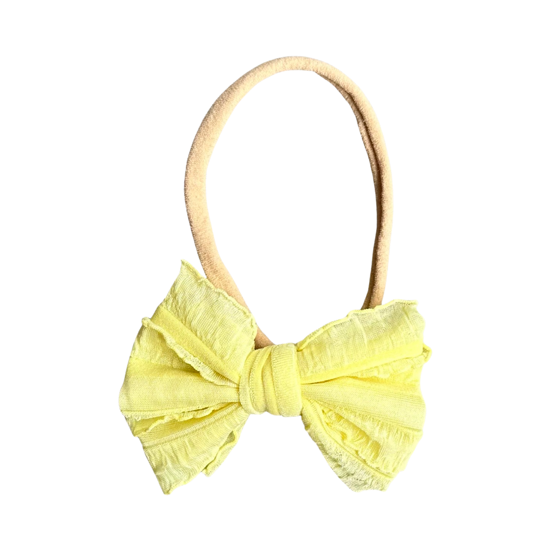 Balaca Elástica Moño Grande Tela