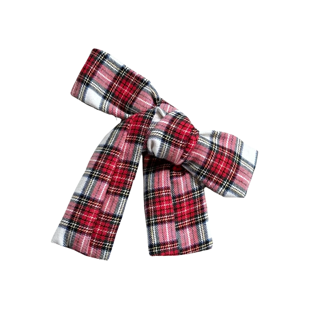 Moño Escocés Tela Blanco