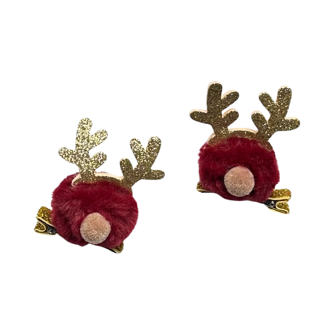 Pompón Reno Rojo Cereza