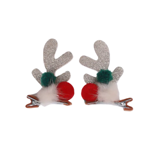 Clips Reno Glitter Pompón